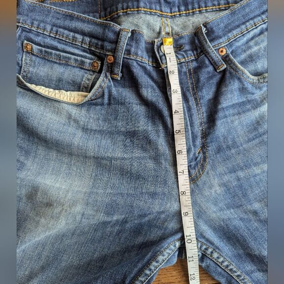 Levi's 511 Slim Fit Tapered Leg Mens Distressed Destroyed Jeans Size 34 X 34 - Picture 5 of 8